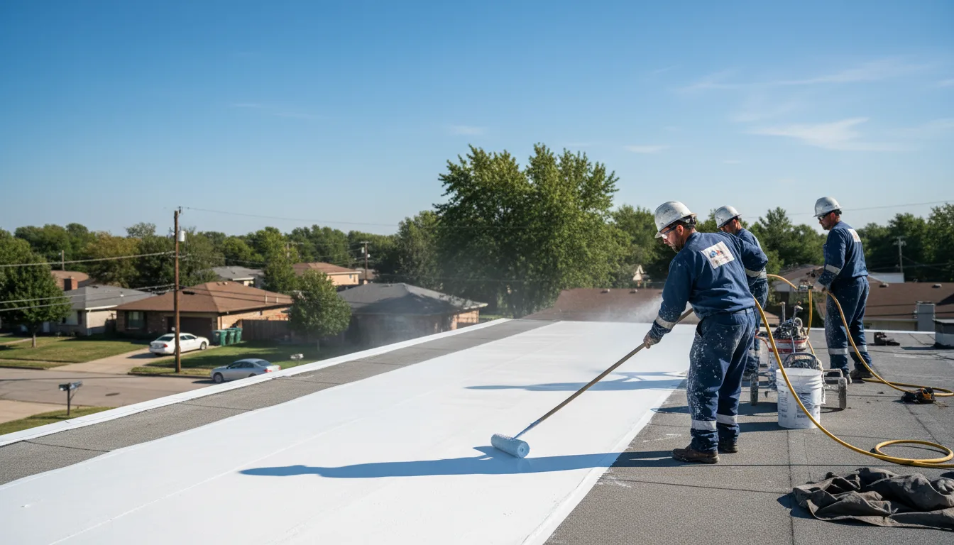 Commercial roof coating in Oxford, KS near me